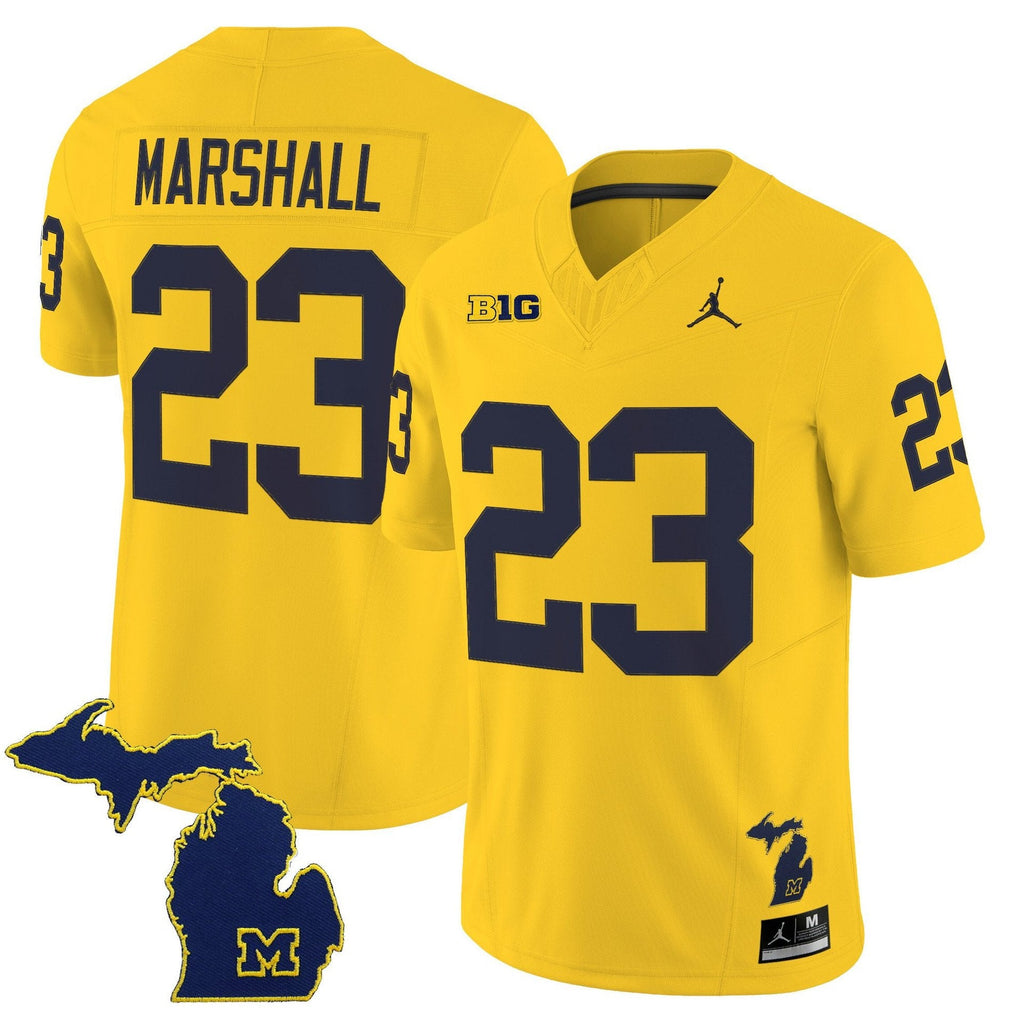 Jordan Marshall Jersey #23 Michigan Wolverines 2025 Limited V2 Stitched Maize