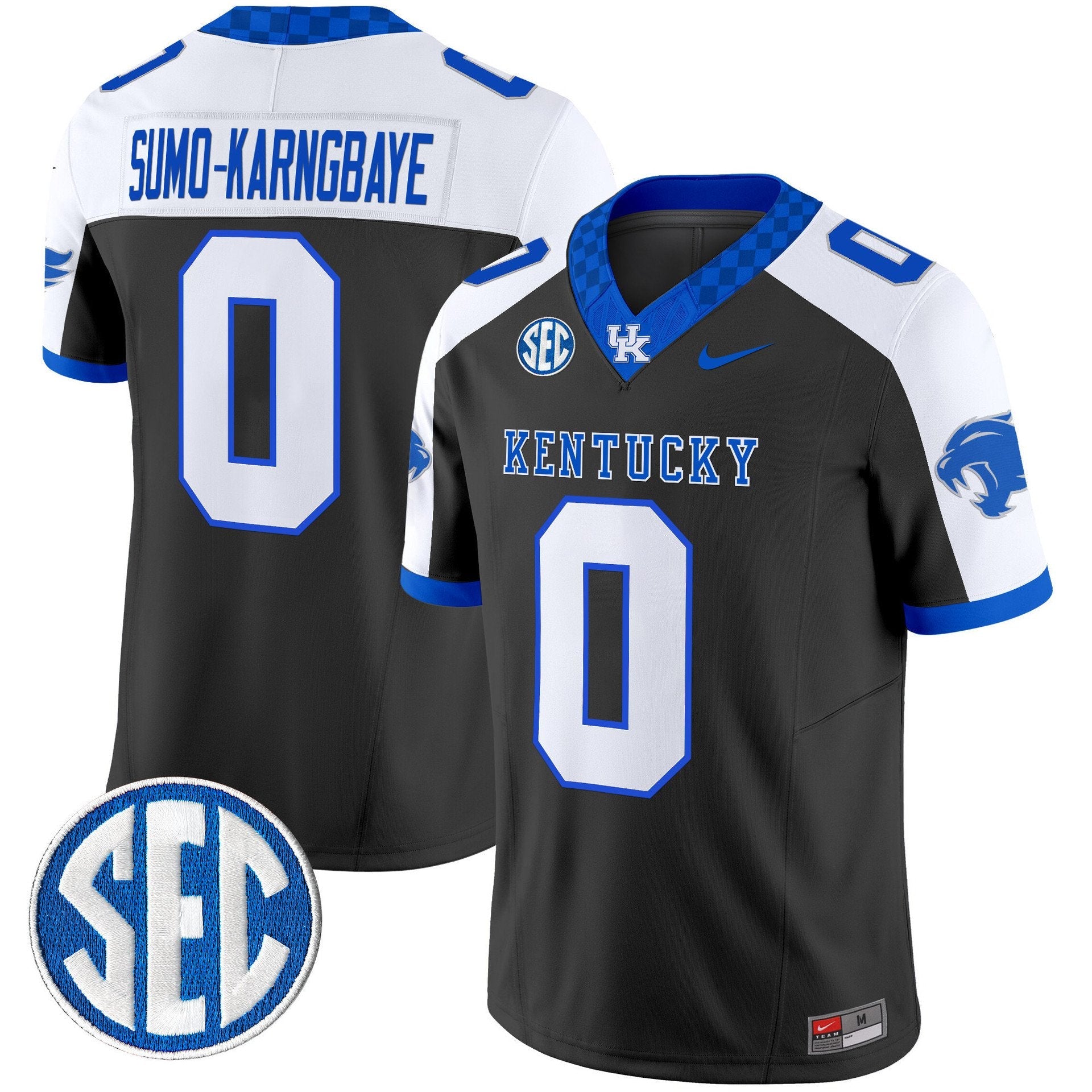 Sumo-Karngbaye Jersey #0 Kentucky Wildcats 2025 Limited Stitched Black Alter