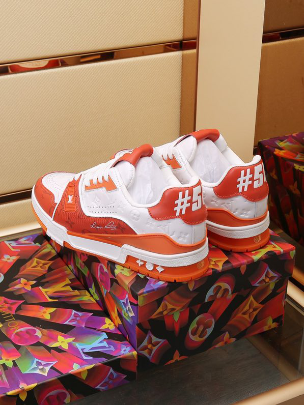 Luxury Trainer Sneakers Shoes #54 Signature Orange