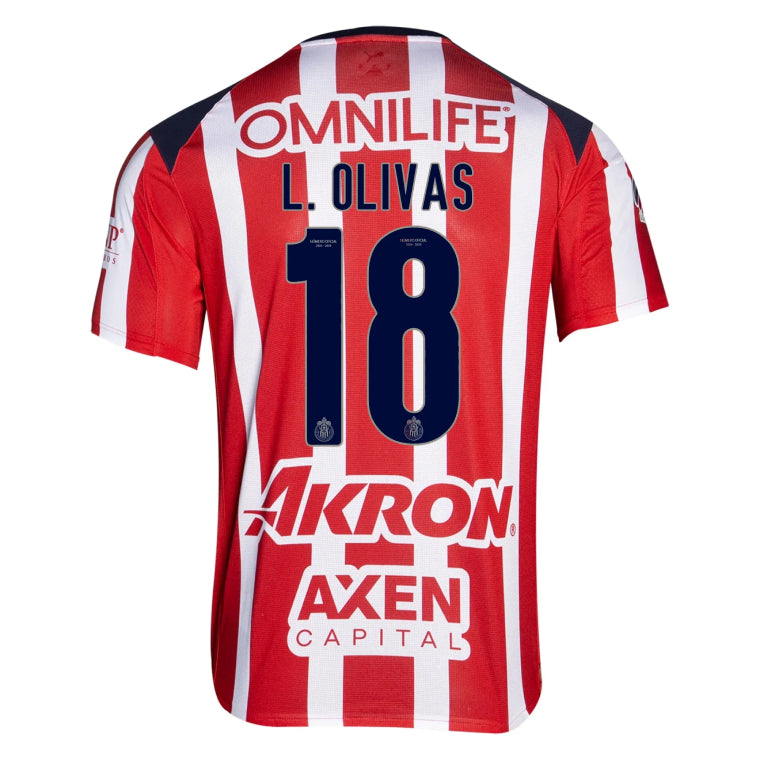 Chivas 2025-26 LUIS ROMO 17 Home Jersey – Red