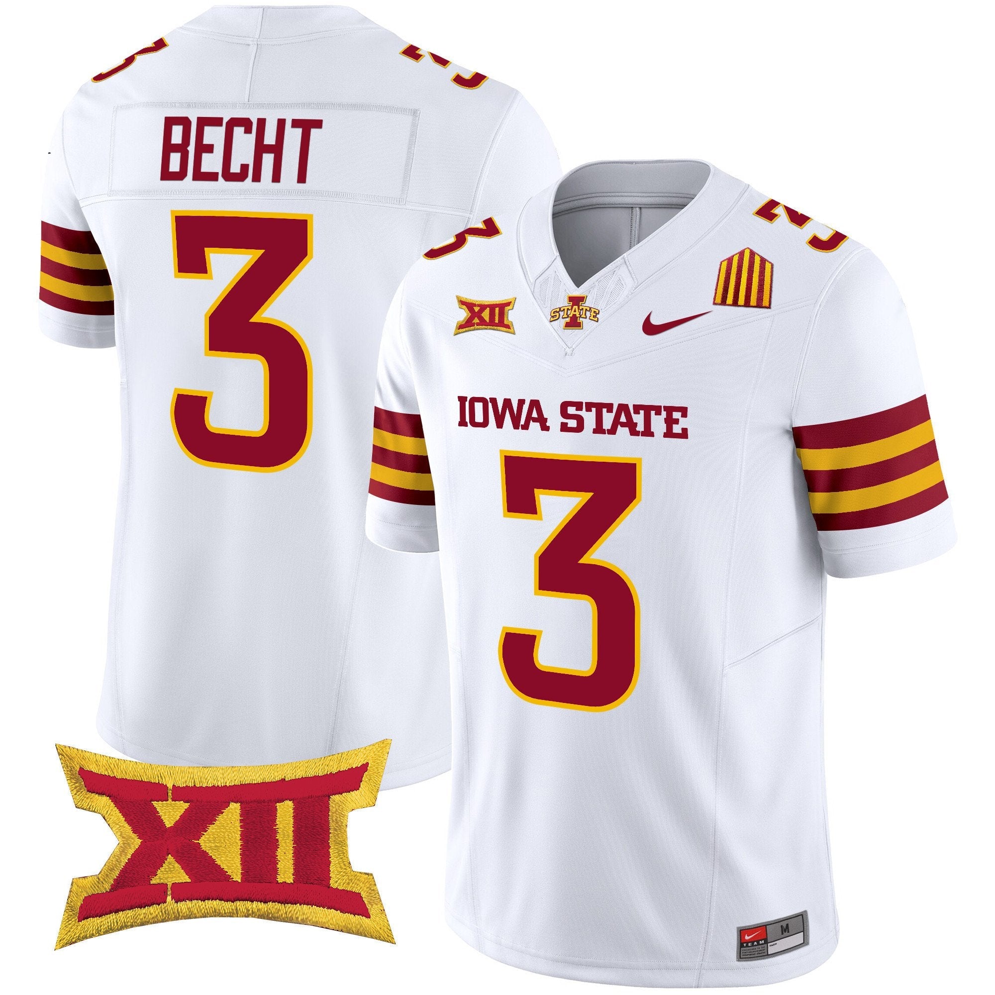 Rocco Becht Jersey #3 Iowa State Cyclones 2025 Stitched White