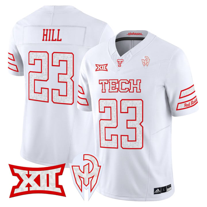Adam Hill Jersey #23 Texas Tech Red Raiders Too Cold Vapor Stitched