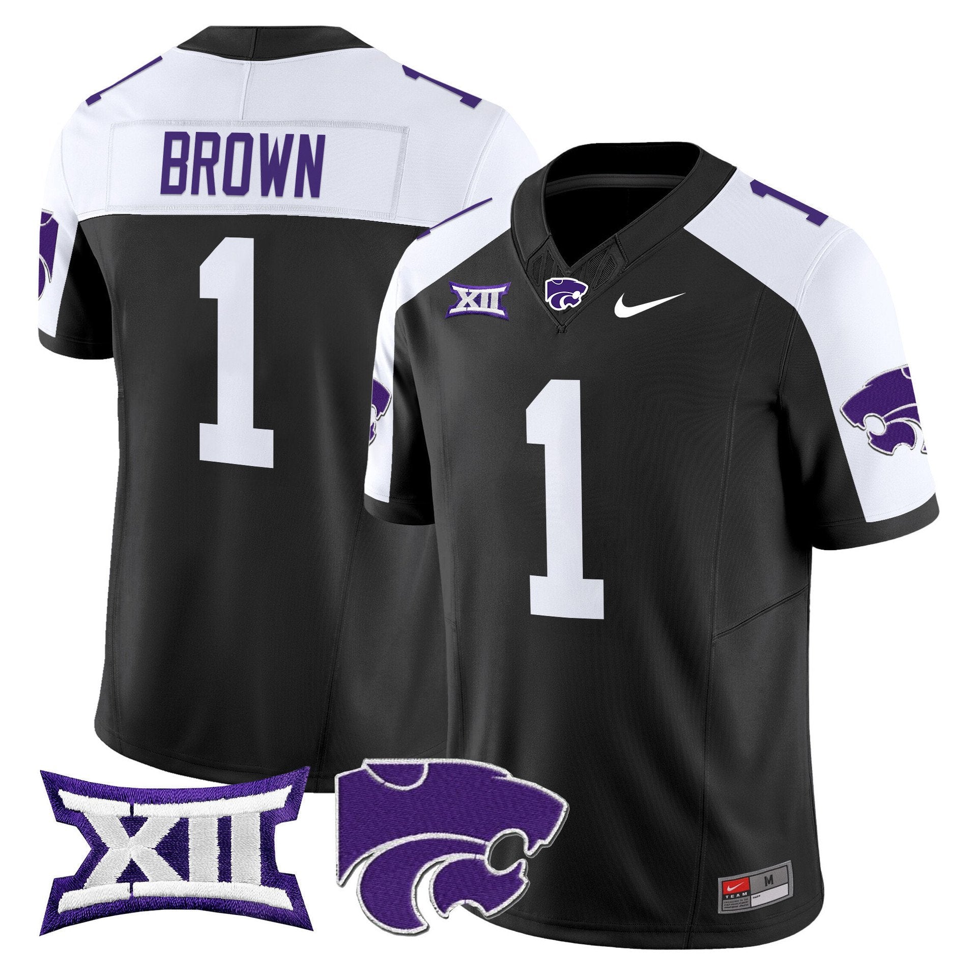 Jayce Brown Jersey #1 Kansas State Wildcats 2025 Limited Stitched Black Alter