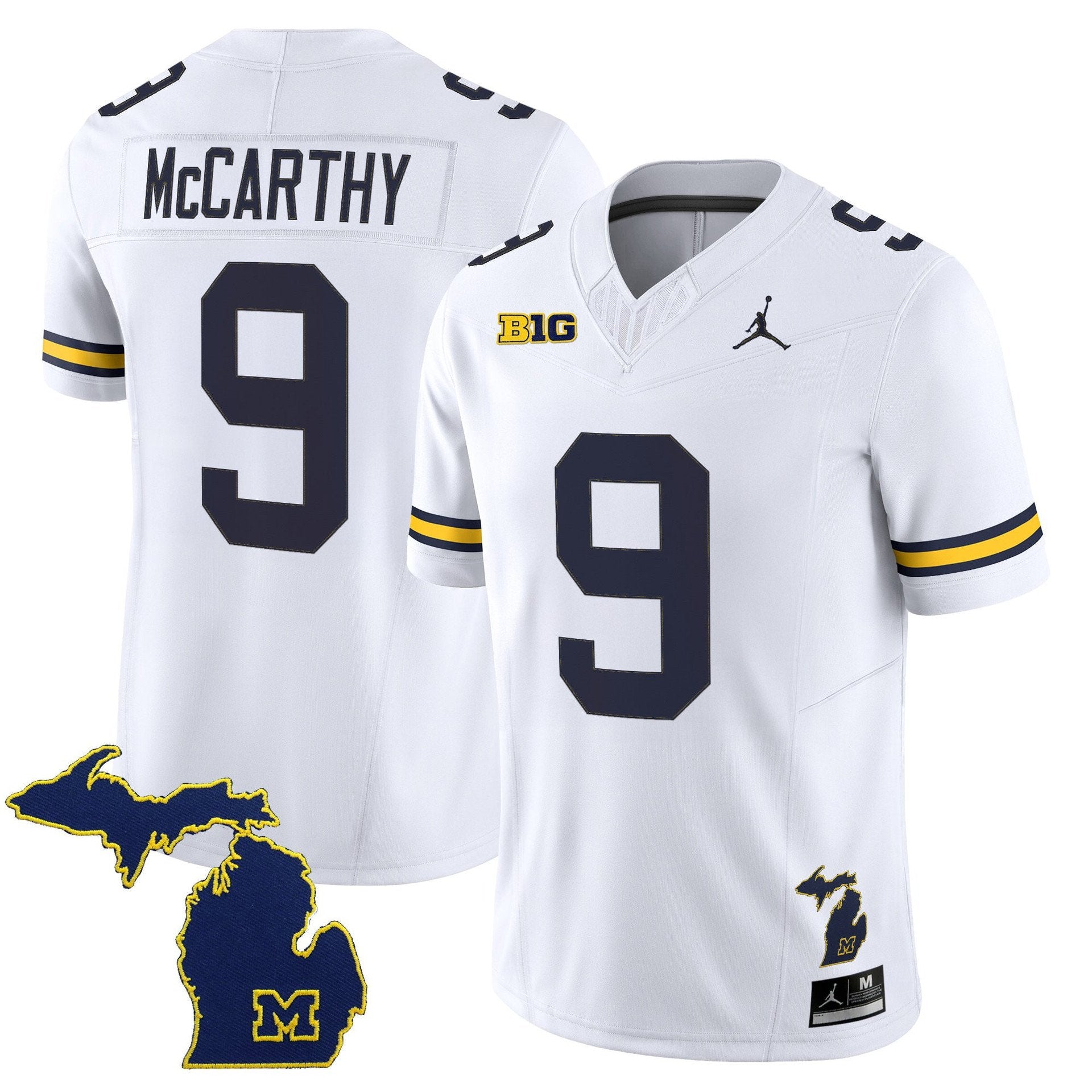 J.J. McCarthy Jersey #9 Michigan Wolverines 2025 Limited V2 Stitched White