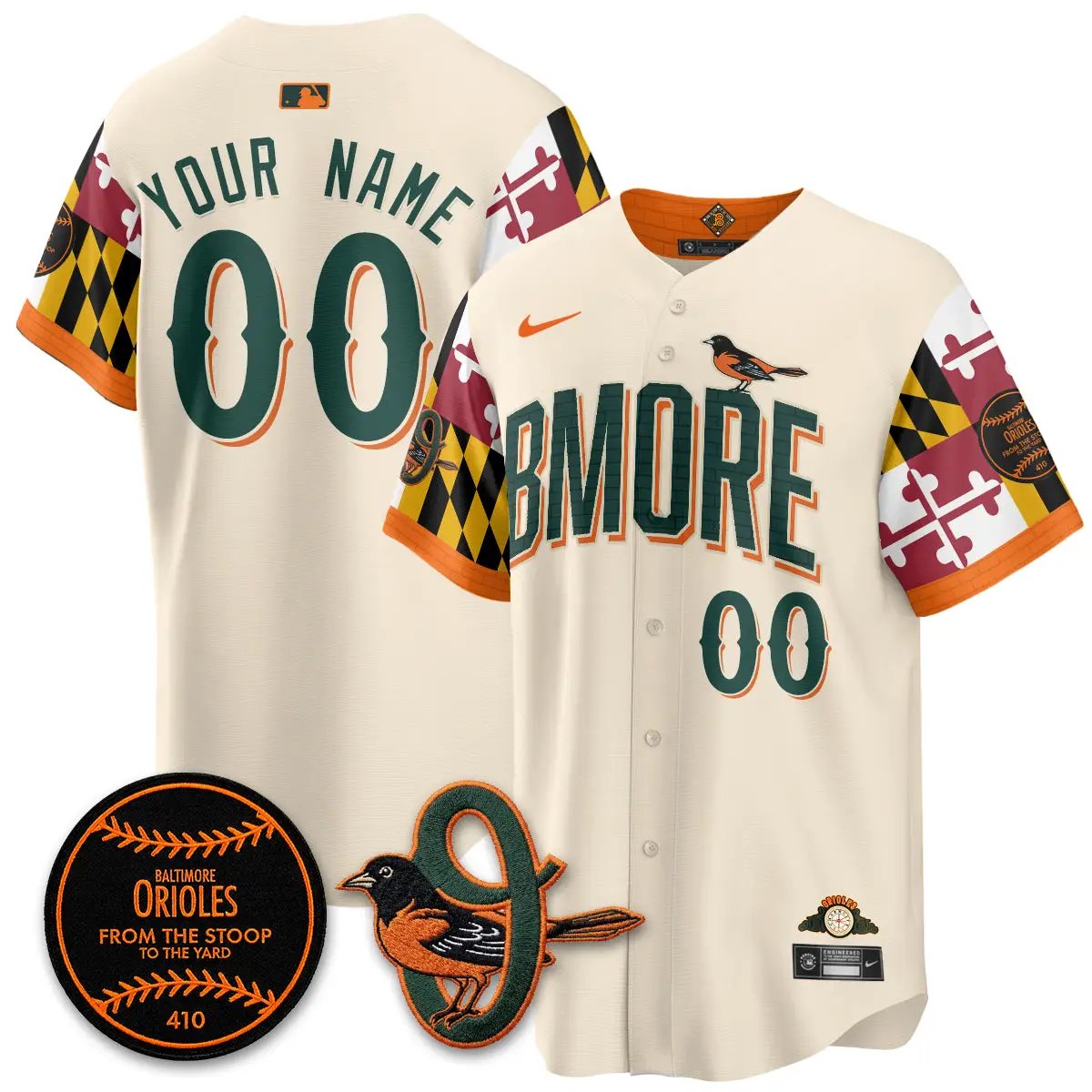 Baltimore Orioles x Maryland State Flag 2026 Vapor Custom Jersey - All Stitched