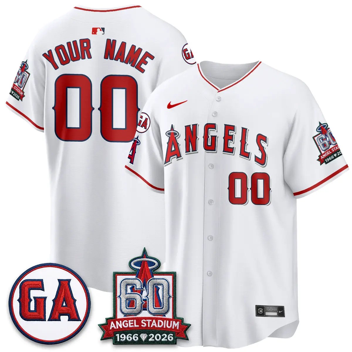 Los Angeles Angels 60th Anniversary Vapor Custom Jersey - All Stitched V3