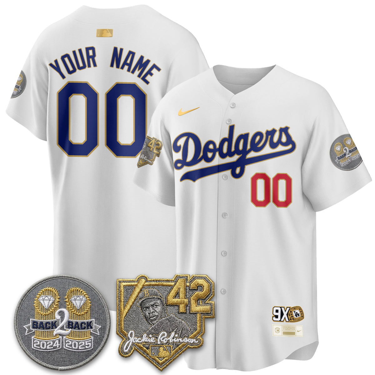 Los Angeles Dodgers -  2026 Jackie Robinson Day Vapor Custom Limited Jersey - All Stitched