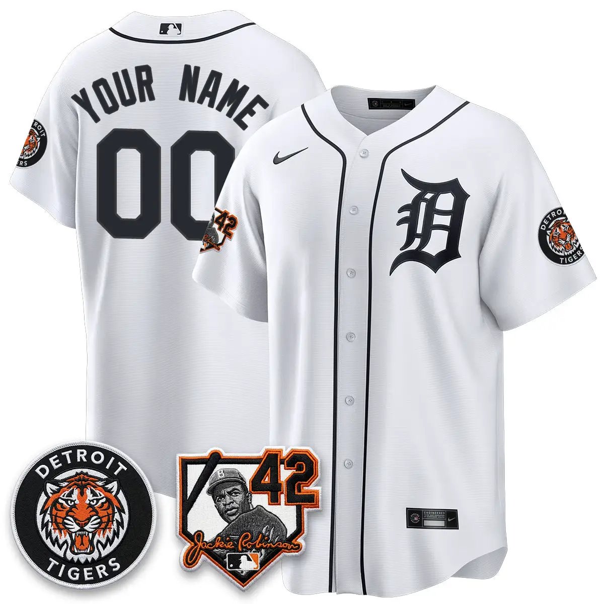 Detroit Tigers 2026 Jackie Robinson Day Vapor Limited Custom Jersey - All Stitched
