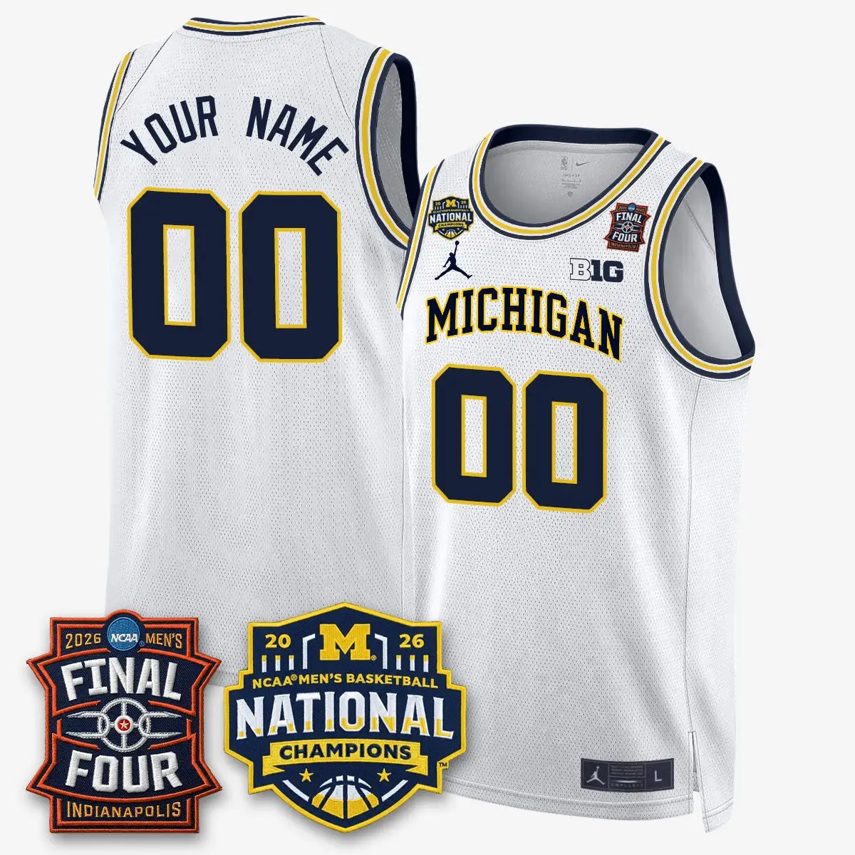 Michigan Wolverines 2026 NCAA Basketball Champions Limited Custom Jersey - All Stitched