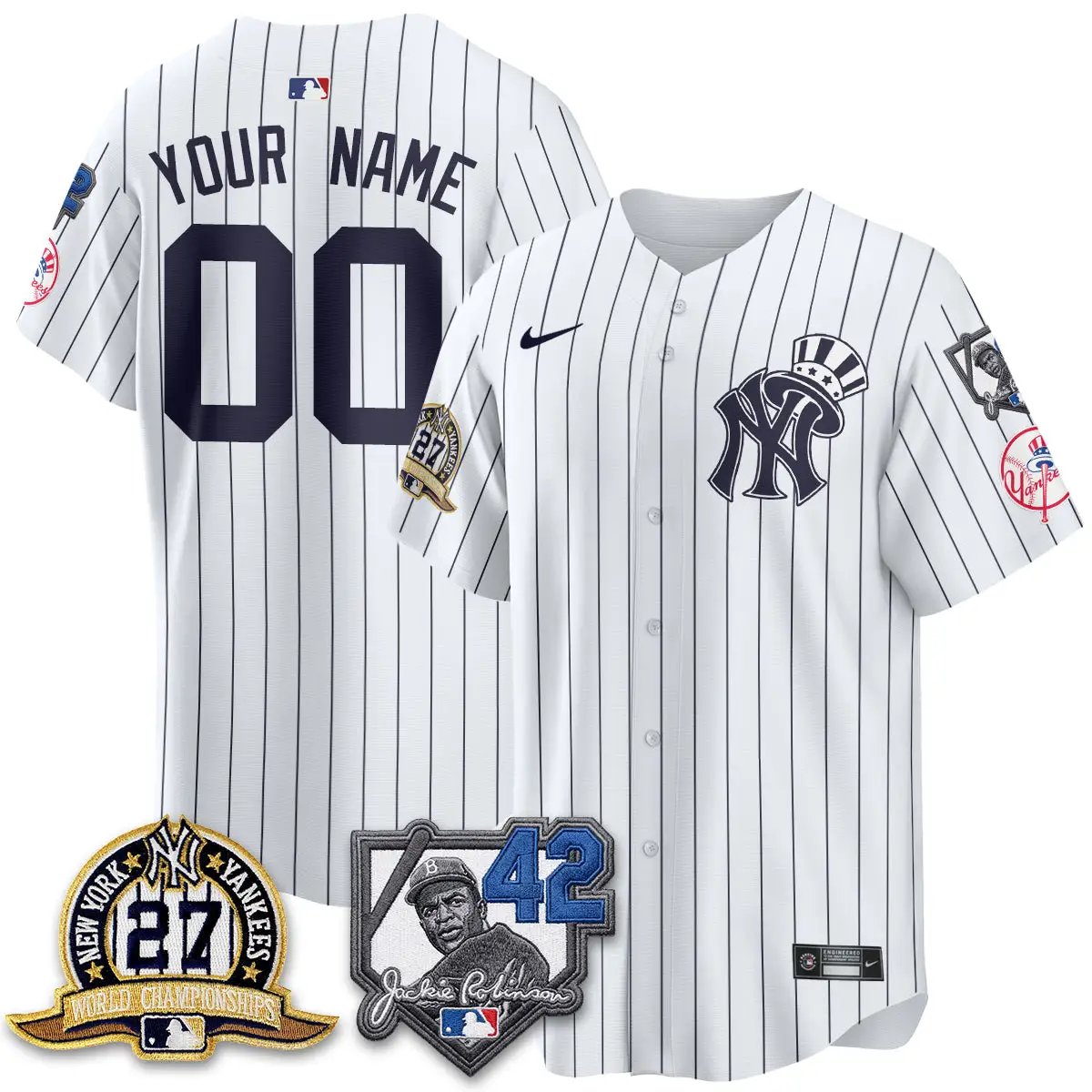 New York Yankees 2026 Jackie Robinson Day Vapor Limited Gold Edition Custom Jersey - All Stitched - V2