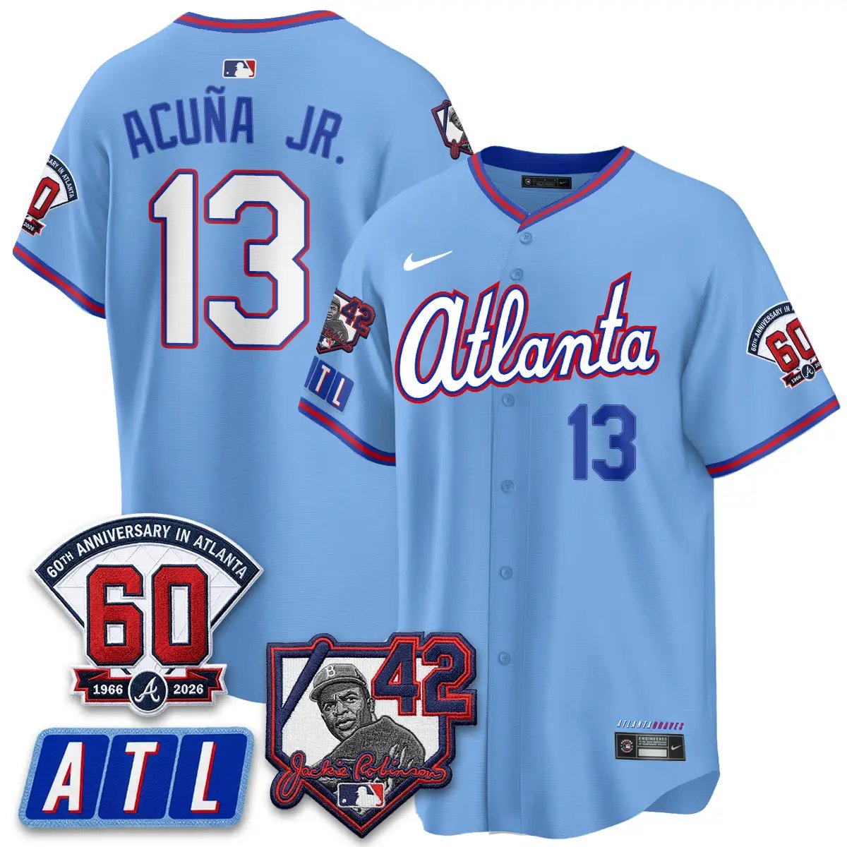 Men Atlanta Braves 2026 Jackie Robinson Day Vapor Limited City Connect Jersey - All Stitched