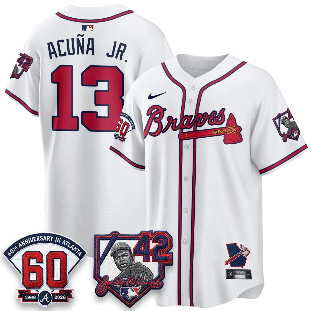 Men Atlanta Braves 2026 Jackie Robinson Day Vapor Limited Red Jersey - All Stitched