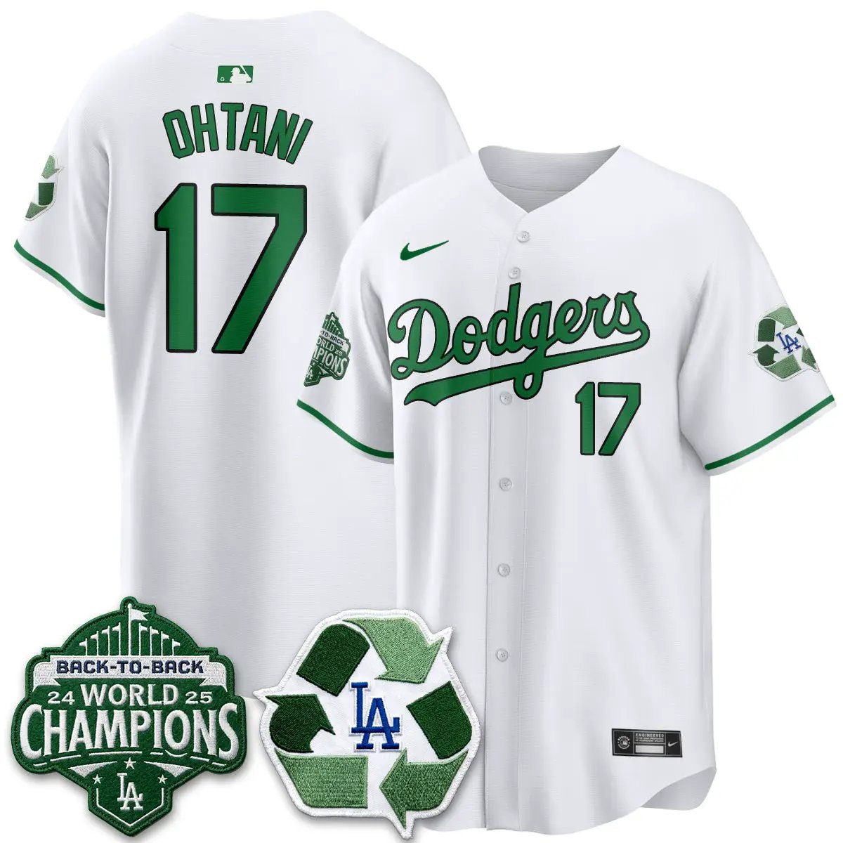 Men The Los Angeles Dodgers Happy Earth Day Vapor Jersey -All Stitched