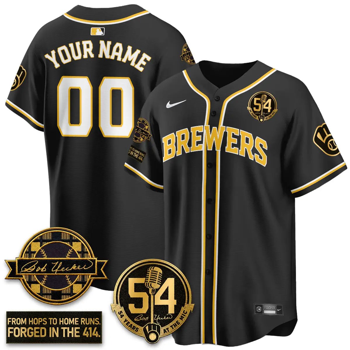 Milwaukee Brewers 2026 Black Out Style Limited Vapor Custom Jersey - All Stitched