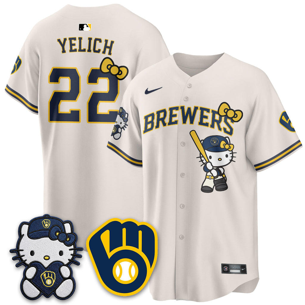 Men Milwaukee Brewers Meow KT Night Vapor Limited Jersey - All Stitched