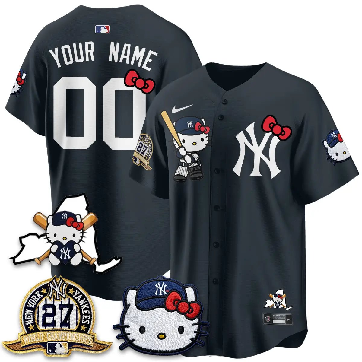 New York Yankees Meow KT 2026 Vapor Limited Custom Jersey - All Stitched