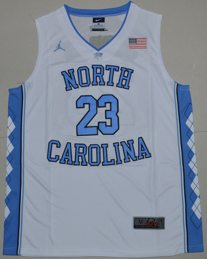 North Carolina Tar Heels #23 Michael Jordan NCAA Basketball Jersey White