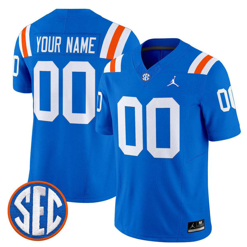 Custom Florida Gators Jersey Name, Number 1960s Throwback Vapor Limited Royal