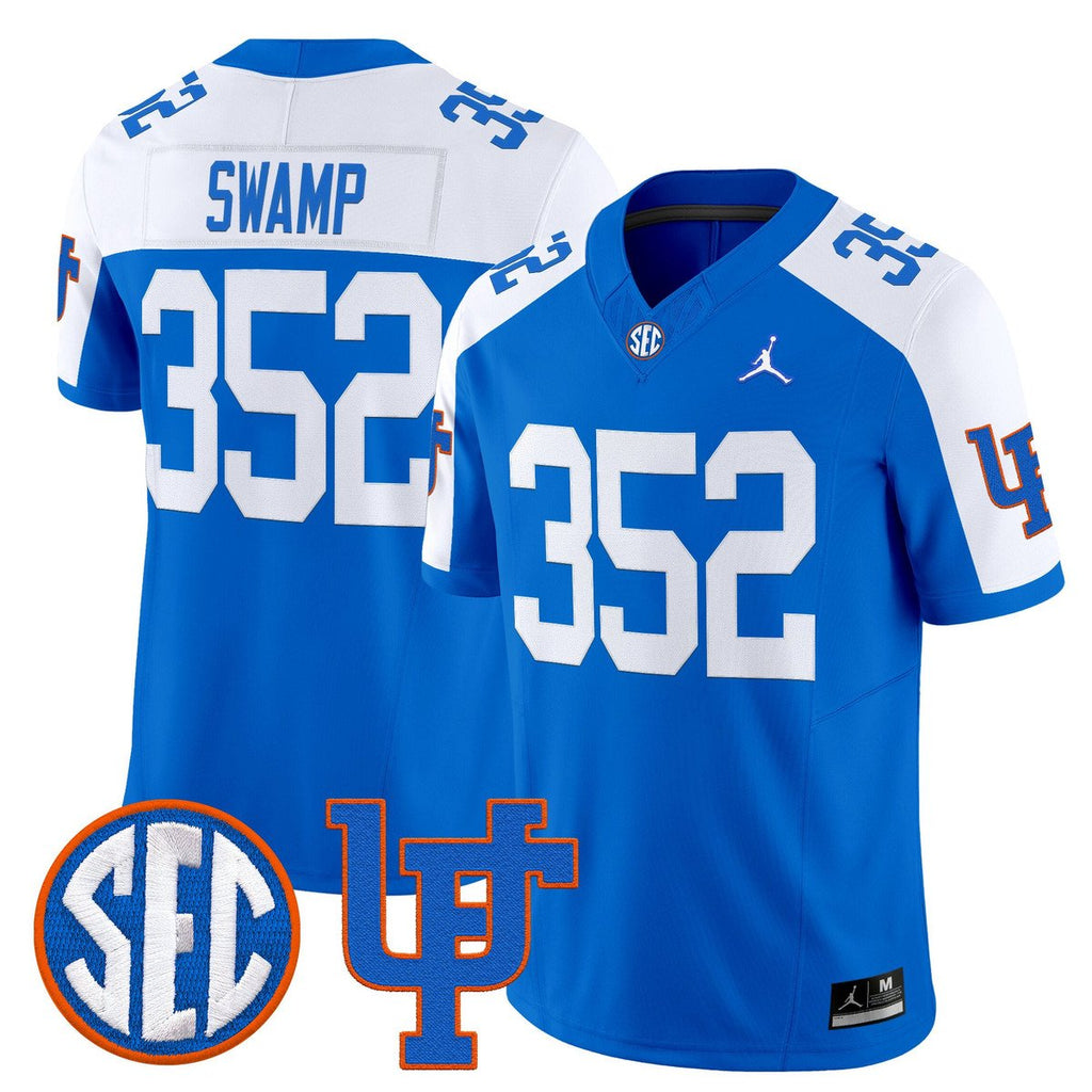 Swamp Jersey #352 Florida Gators 1960s Throwback Vapor Limited Royal Alter