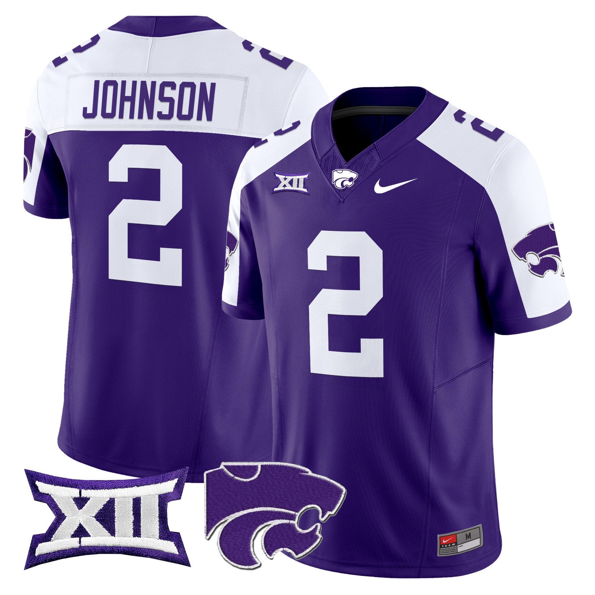 Avery Johnsonn Jersey #2 Kansas State Wildcats 2025 Limited Stitched Purple Alter