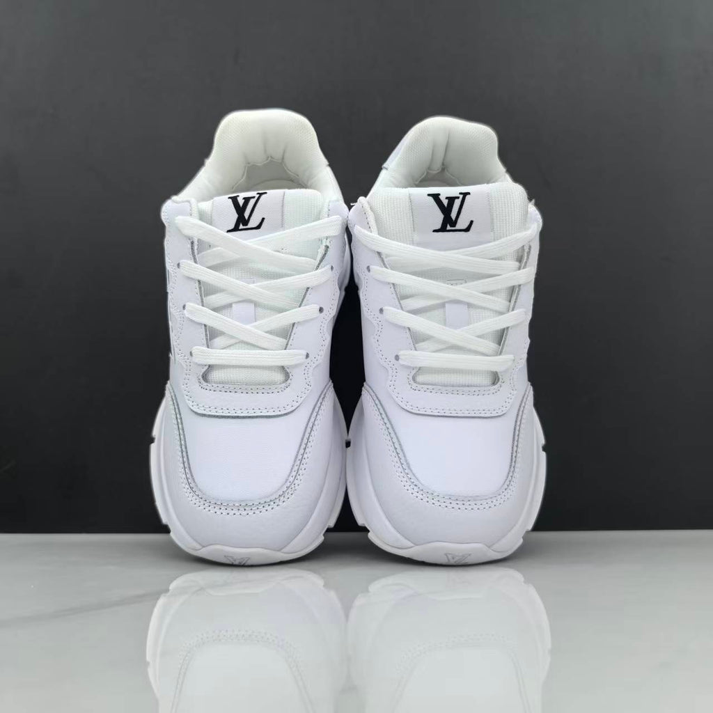 Luxury Lou Paris Classic Trainers White Black Shoes Sneakers