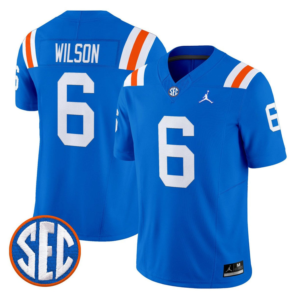 Dallas Wilson Jersey #6 Florida Gators 1960s Throwback Vapor Limited Royal