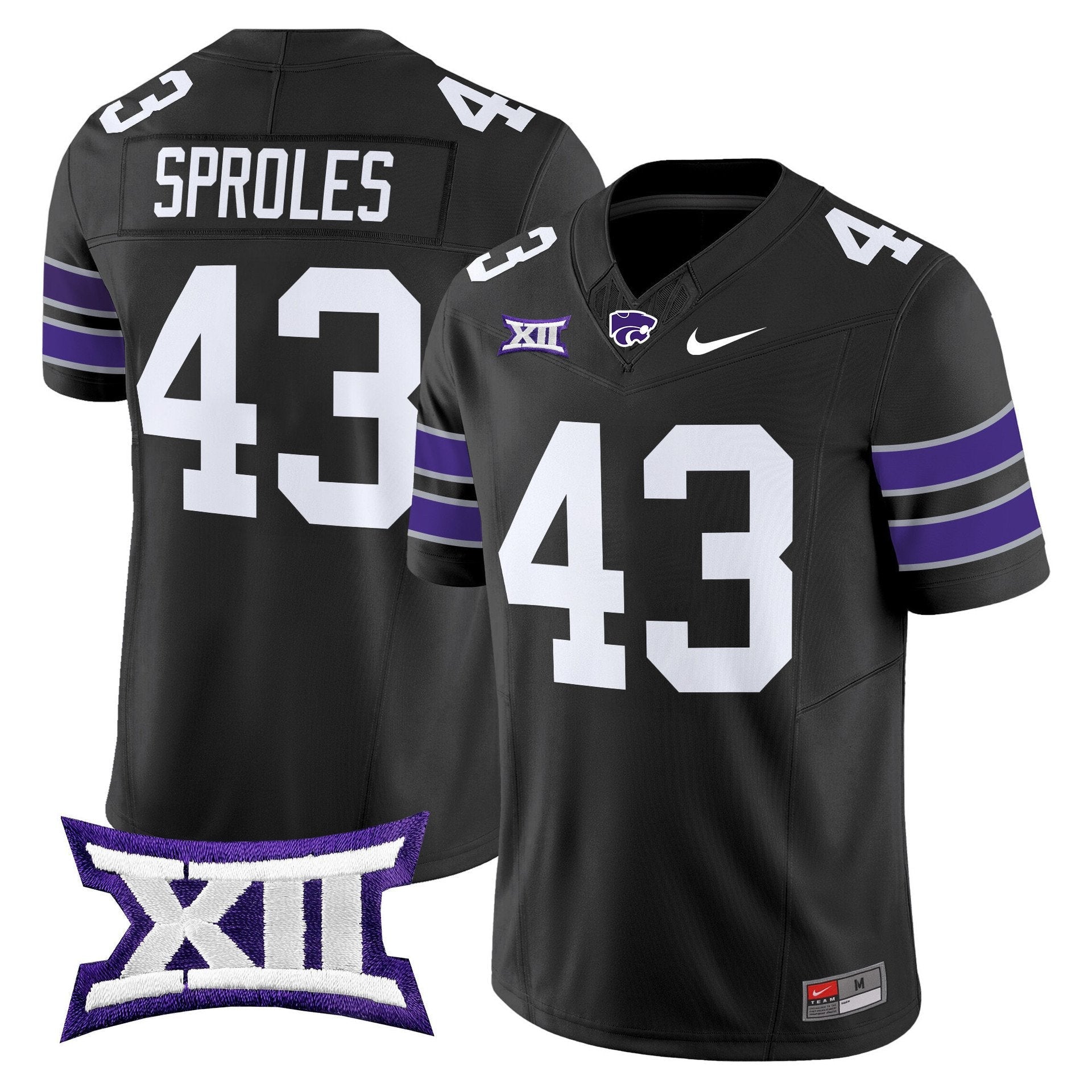 Darren Sproles Jersey #43 Kansas State Wildcats 2025 Limited Stitched Black