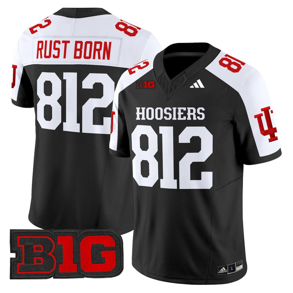 Rust Born Jersey #812 Indiana Hoosiers 2025 Limited Stitched Black Alter