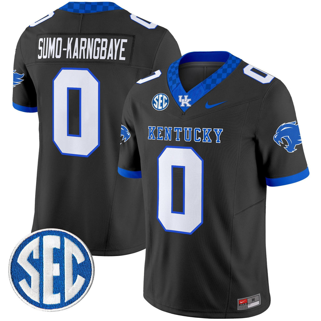 Sumo-Karngbaye Jersey #0 Kentucky Wildcats 2025 Limited Stitched Black
