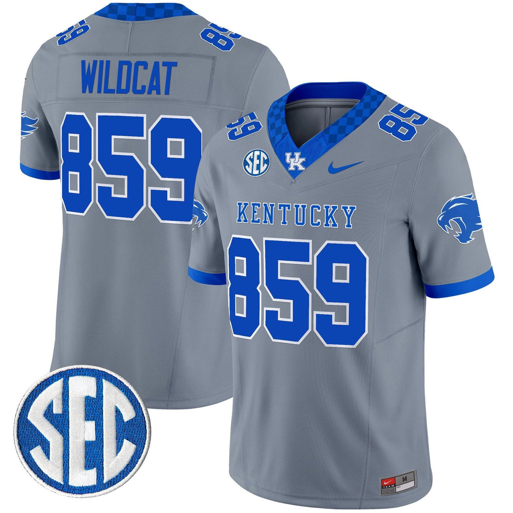 Wildcat Jersey #859 Kentucky Wildcats 2025 Limited Stitched Gray