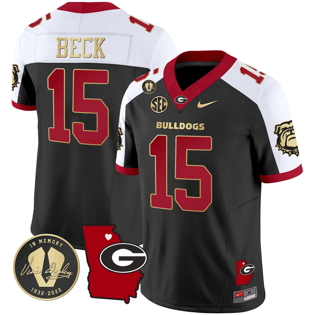 Men Georgia Bulldogs 2024 Vapor Jersey V4 - Georgia Map - All Stitched