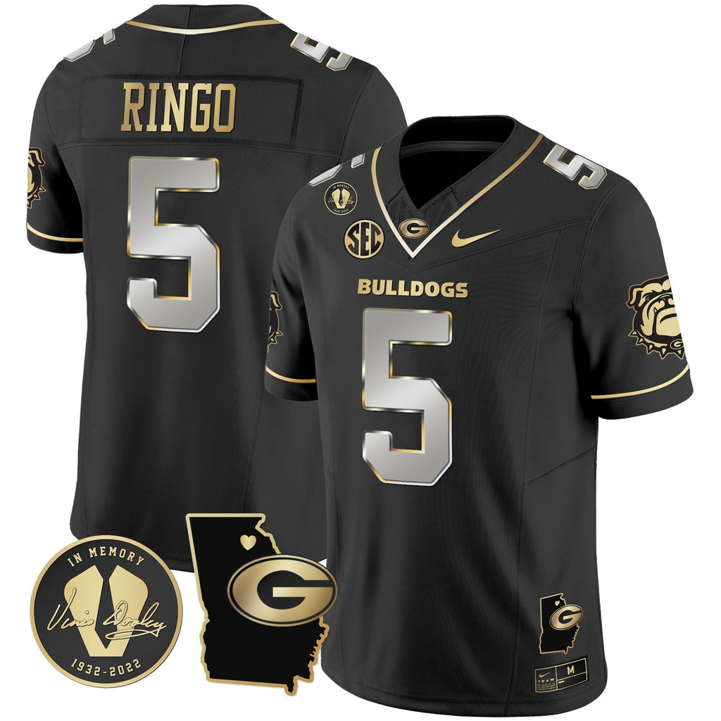 Men Georgia Bulldogs 2024 Vapor Jersey V4 - Georgia Map - All Stitched