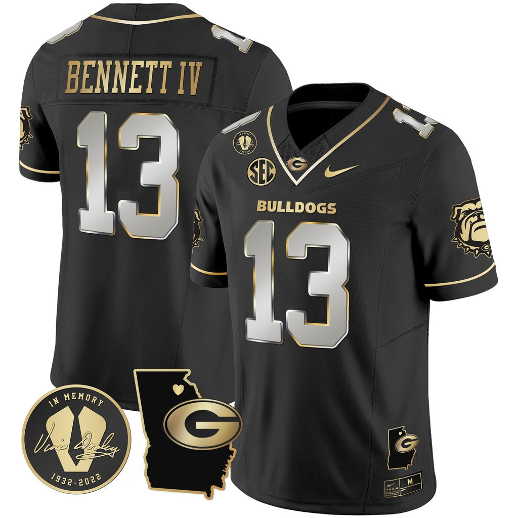 Men Georgia Bulldogs 2024 Vapor Jersey V4 - Georgia Map - All Stitched