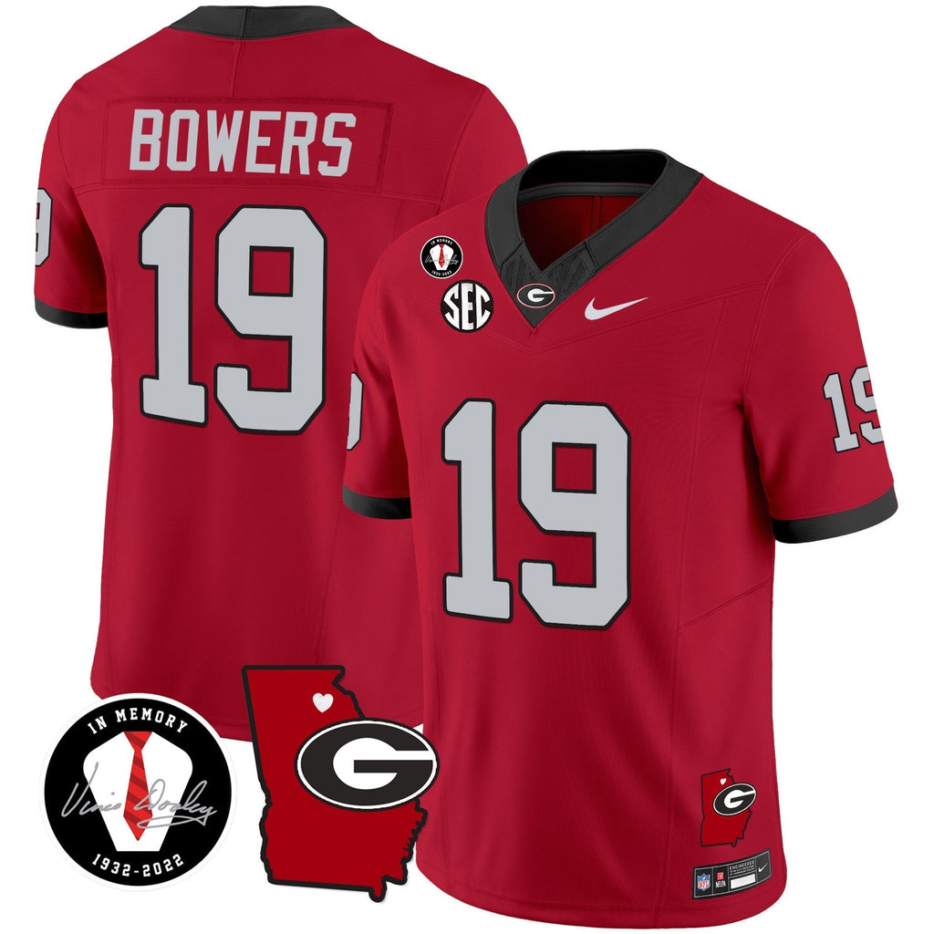 Men Georgia Bulldogs 2024 Vapor Jersey V4 - Georgia Map - All Stitched