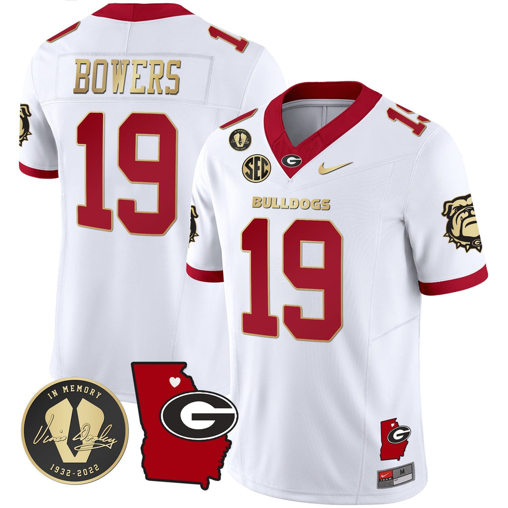 Men Georgia Bulldogs 2024 Vapor Jersey V4 - Georgia Map - All Stitched