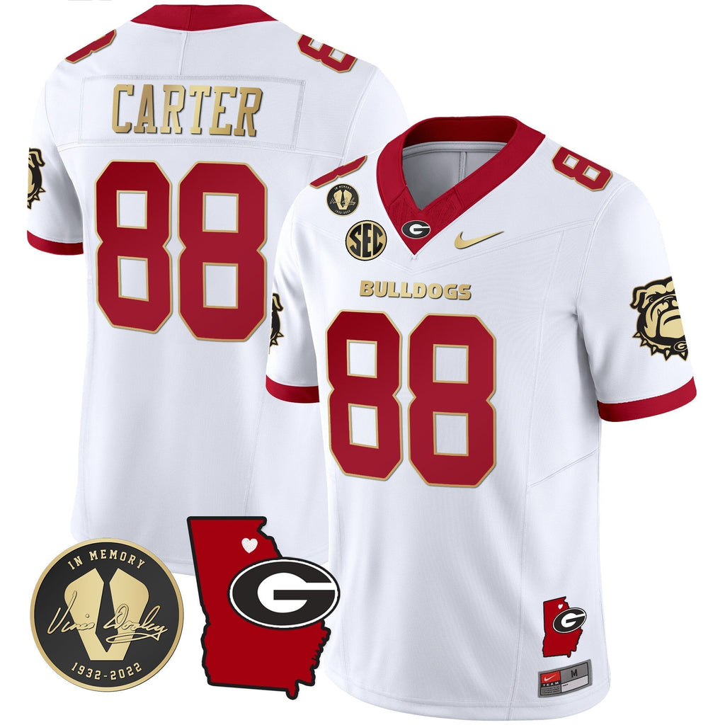 Men Georgia Bulldogs 2024 Vapor Jersey V4 - Georgia Map - All Stitched