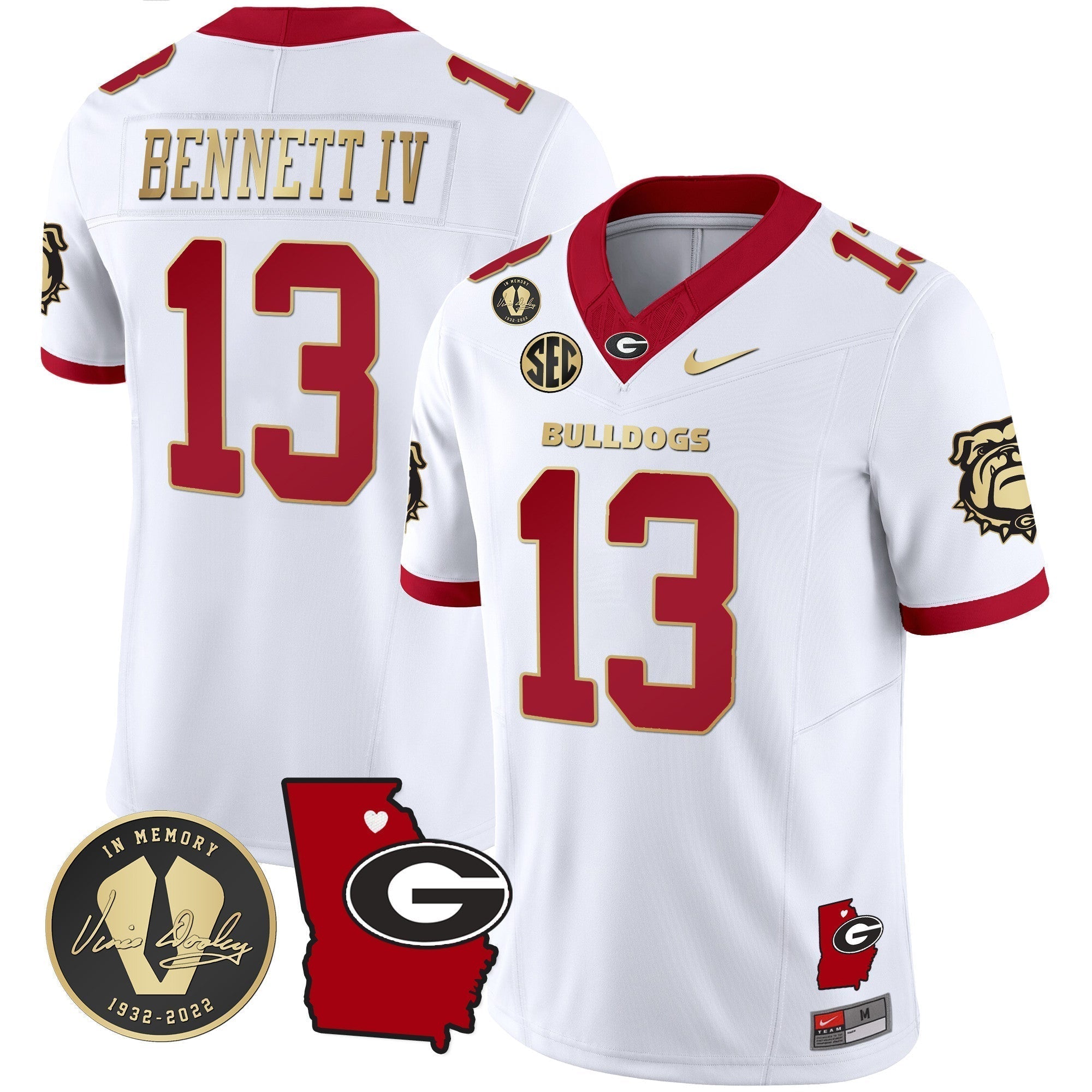 Men Georgia Bulldogs 2024 Vapor Jersey V4 - Georgia Map - All Stitched