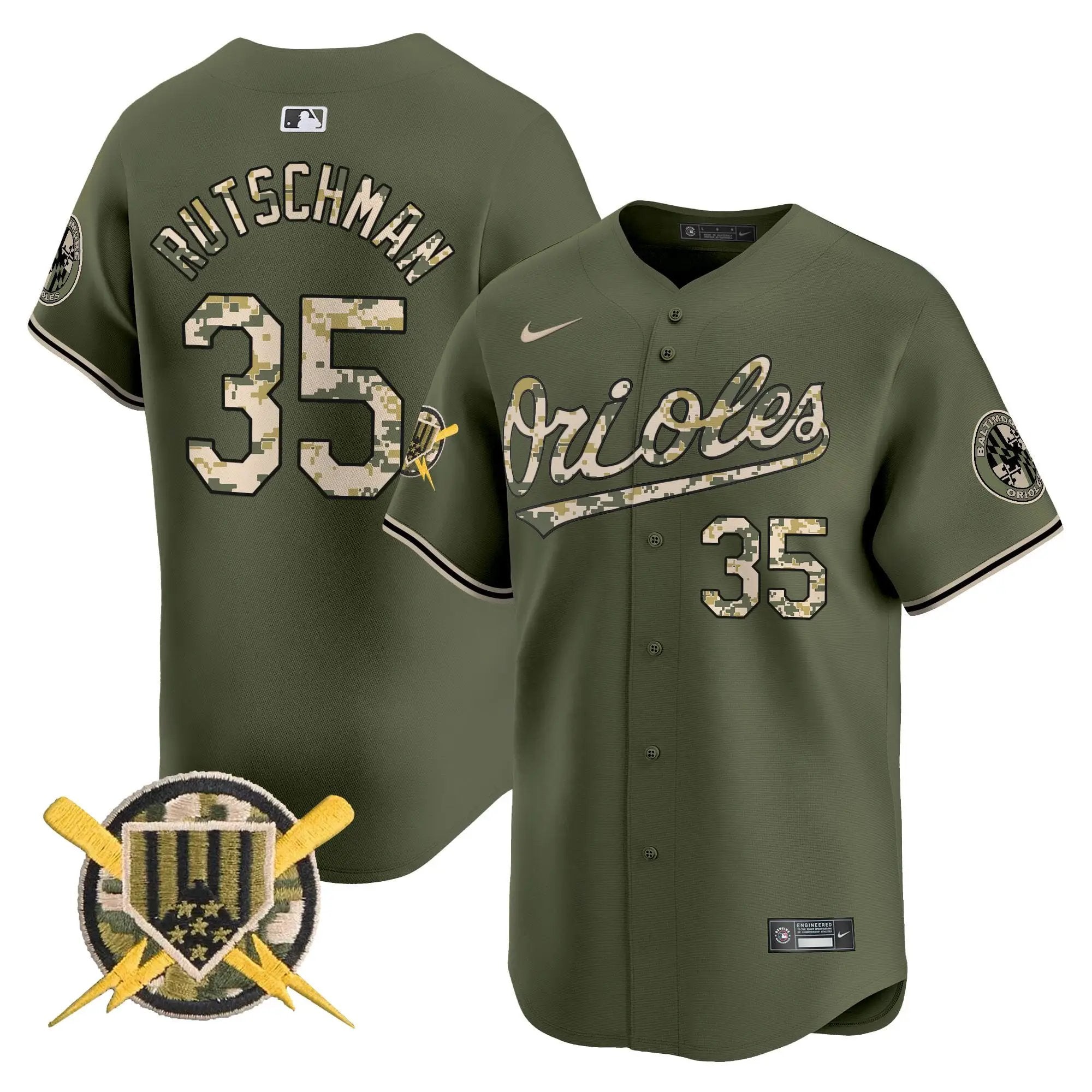 Men Baltimore Orioles Armed Forces Day Vapor Premier Limited Jersey - All Stitched
