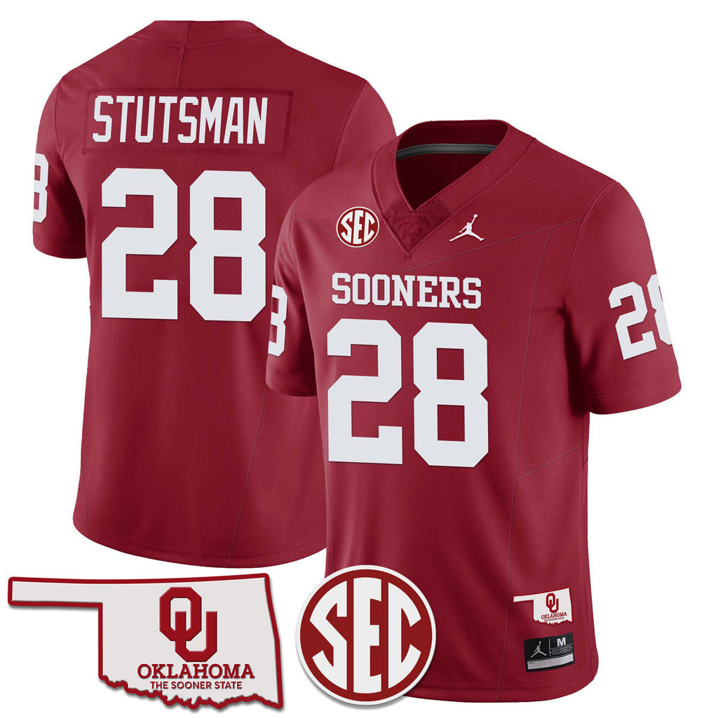Men Oklahoma Sooners 2024 SEC Patch Vapor Premier Limited Jersey - All Stitched