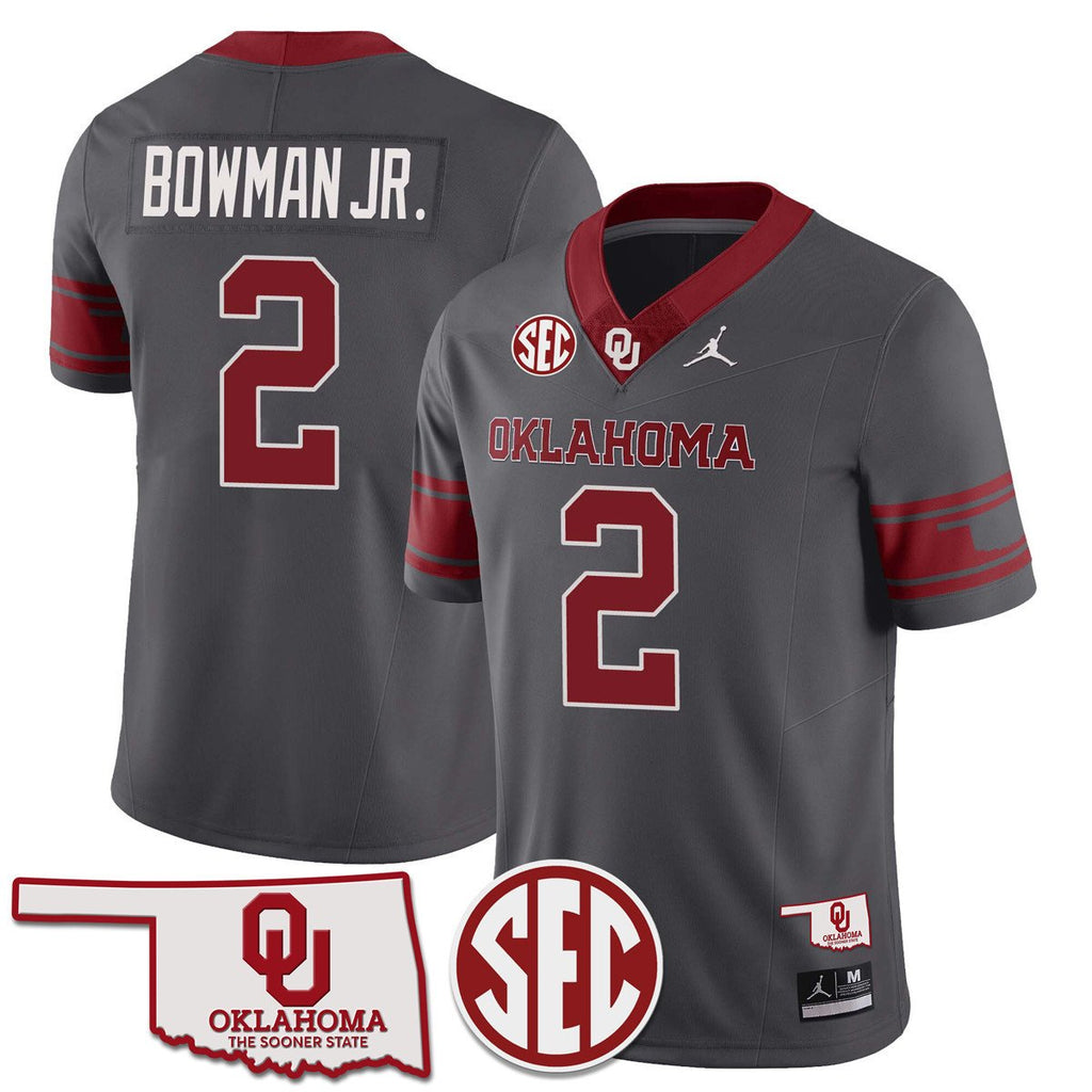 Men Oklahoma Sooners 2024 SEC Patch Vapor Premier Limited Jersey - All Stitched