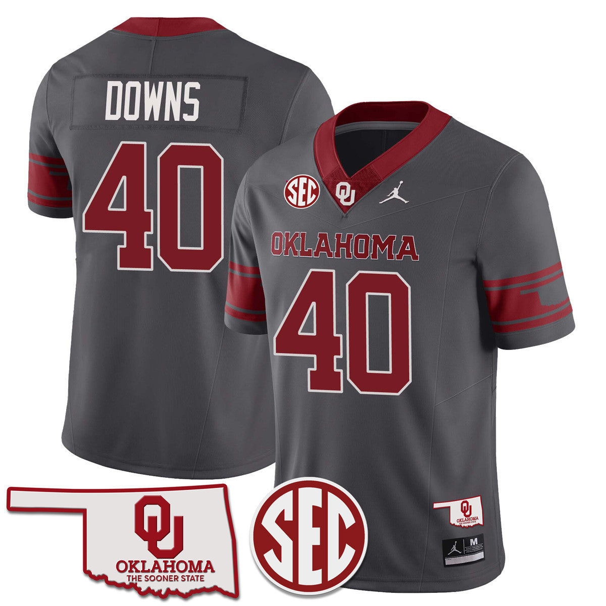 Men Oklahoma Sooners 2024 SEC Patch Vapor Premier Limited Jersey - All Stitched