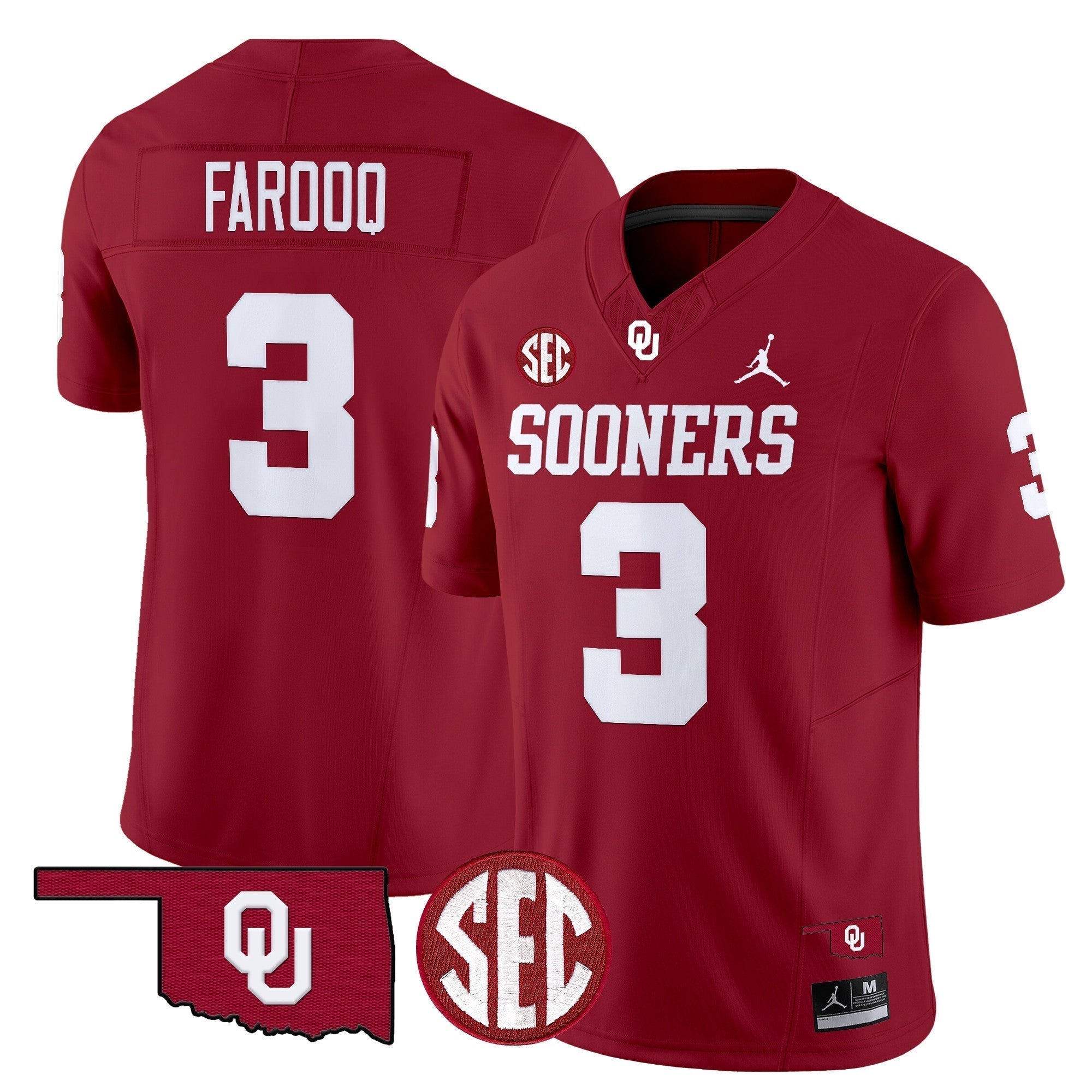 Men Oklahoma Sooners 2024 Vapor Limited Jersey - SEC Patch - All Stitched