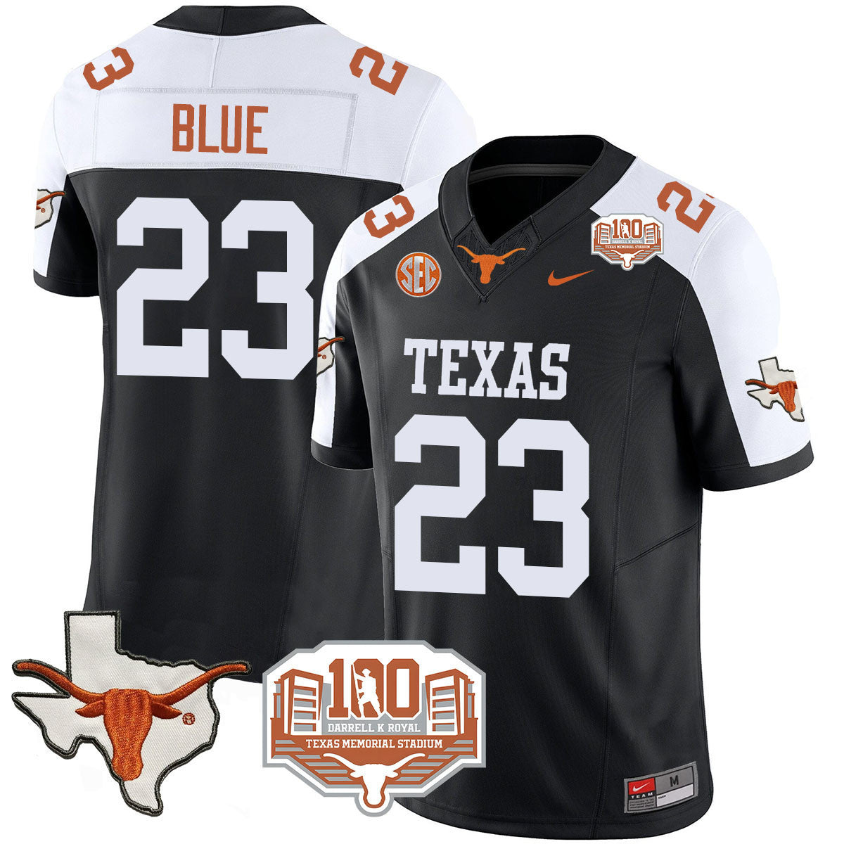 Men Texas Longhorns 2024 Vapor Limited Jersey - 100 years of Darrell K Royal - All Stitched