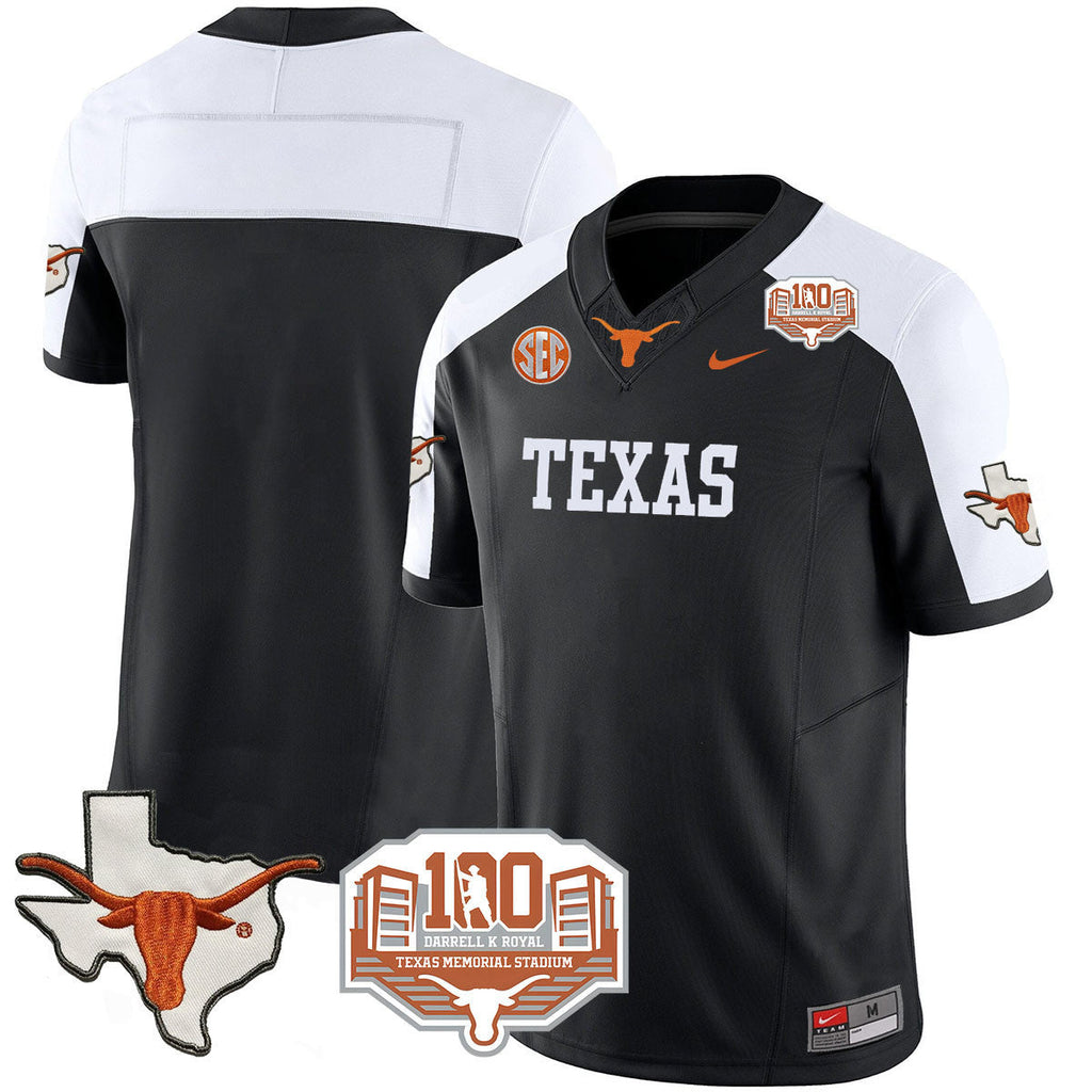 Men Texas Longhorns 2024 Vapor Limited Jersey - 100 years of Darrell K Royal - All Stitched
