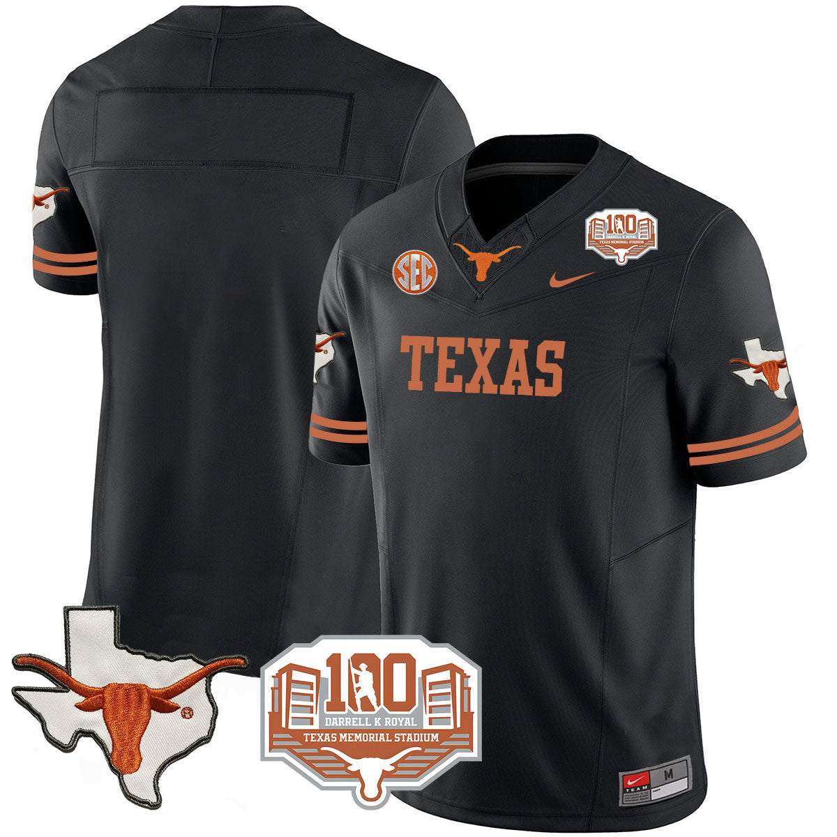 Men Texas Longhorns 2024 Vapor Limited Jersey - 100 years of Darrell K Royal - All Stitched