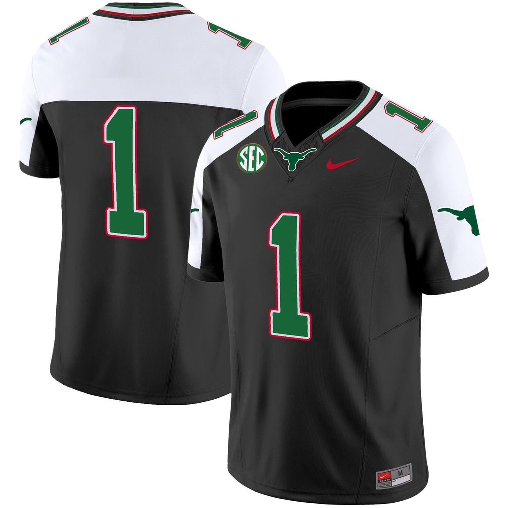 Men Texas Longhorns Mexico SEC Patch Vapor Jersey - All Stitched