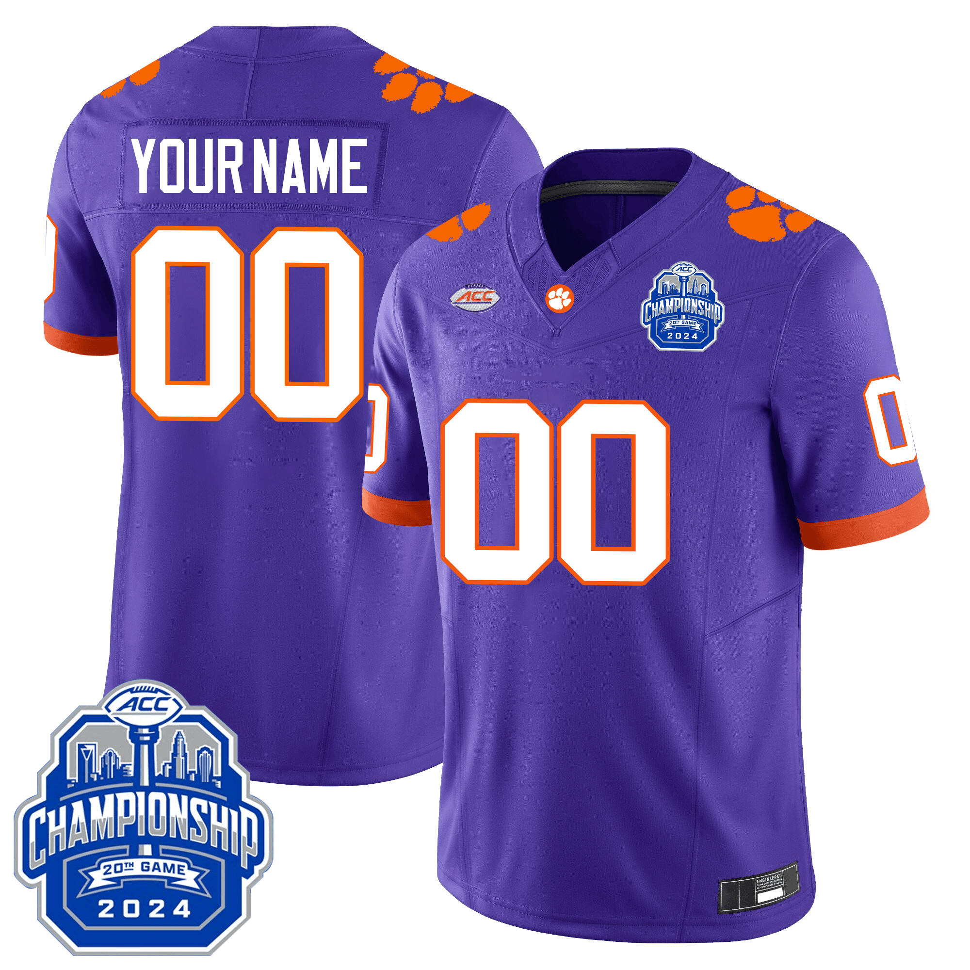 Men Clemson Tigers 24/25 Jersey - ACC Championship Patch