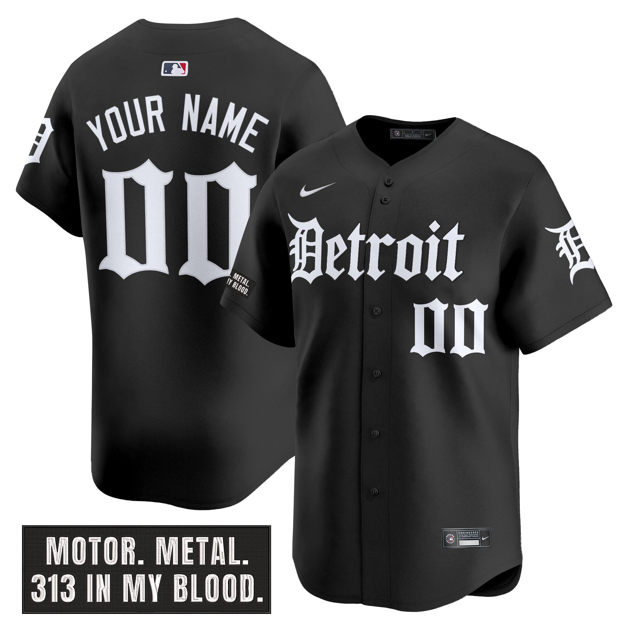 Detroit Tigers Custom Jersey All Stitched