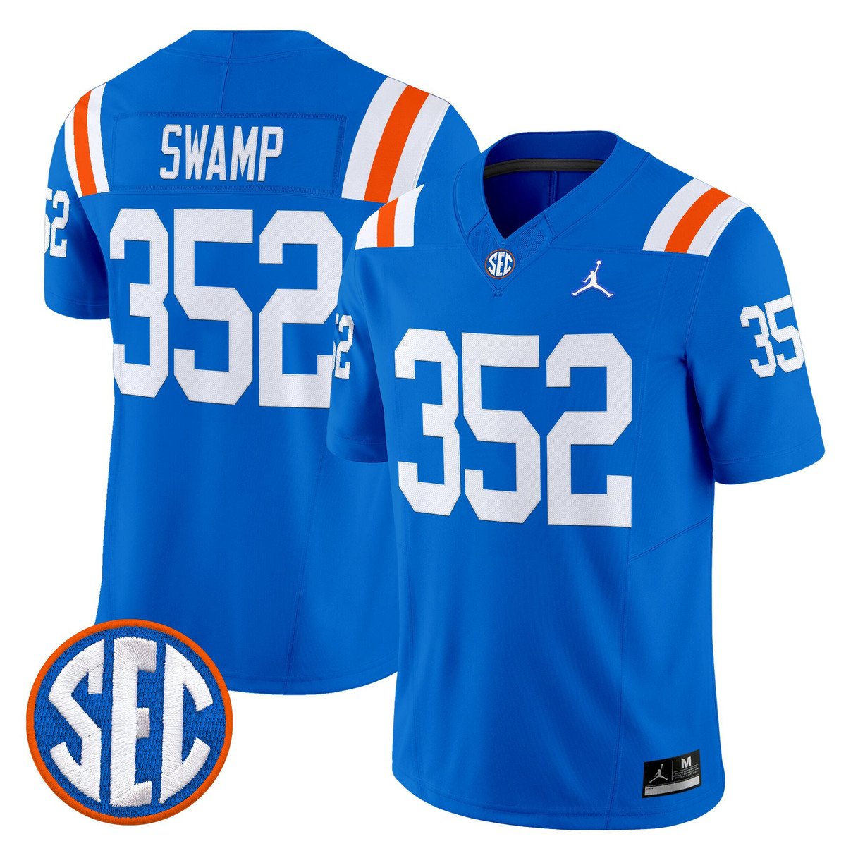 Swamp Jersey #352 Florida Gators 1960s Throwback Vapor Limited Royal