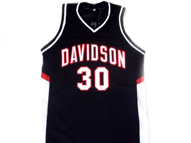 Stephen Curry Jersey #30 Davidson College Wildcats New Basketball Black